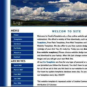 BLUE SKY CSS TEMPLATE