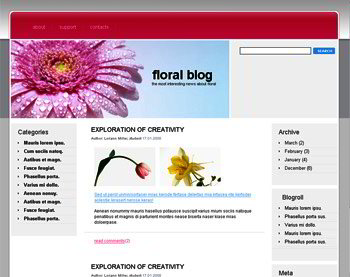 Joomla Floral Blog
