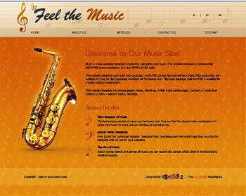 Music Website Template